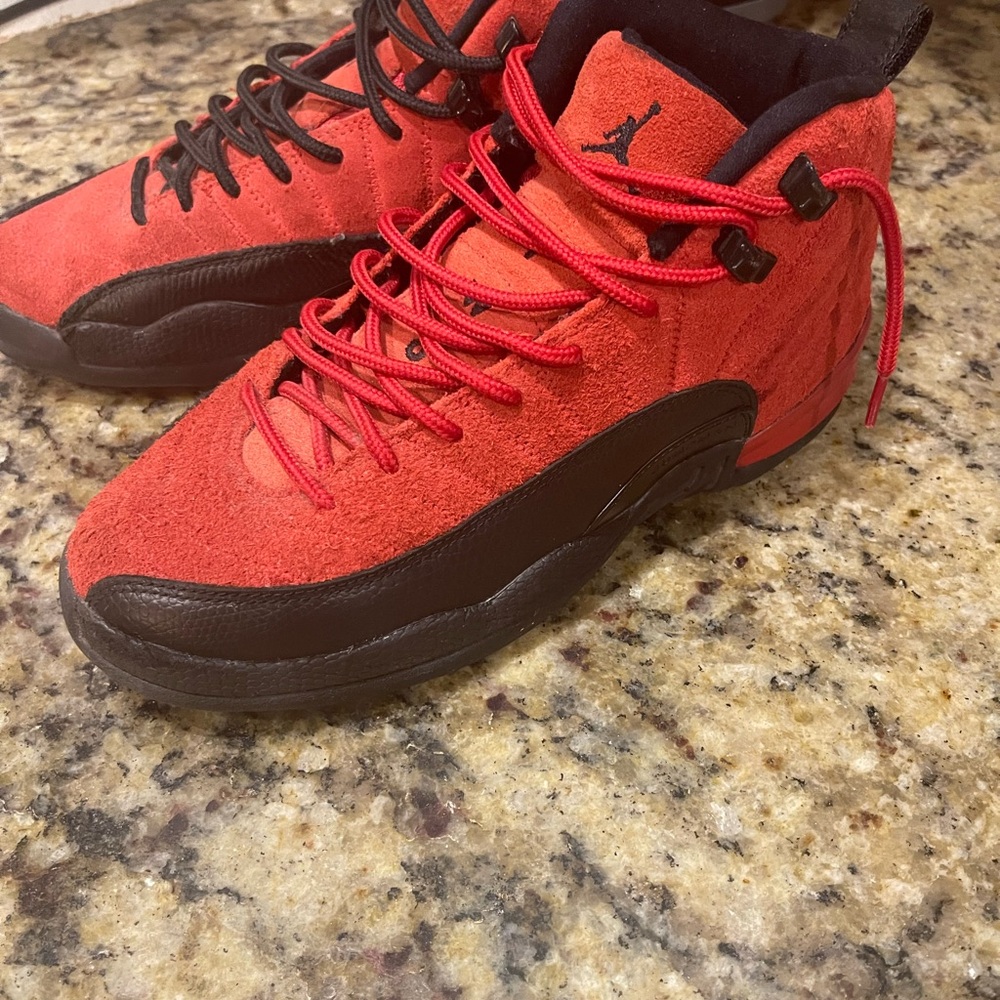 Jordan Red and Black Sneakers Vibrant Design